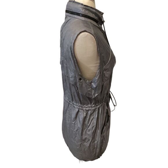 LOFT LOU & GREY sleeveless rain jacket athletic vest gray utilitarian Small - Picture 9 of 15